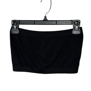 Colorful Black Strapless Bandeau Women's Large